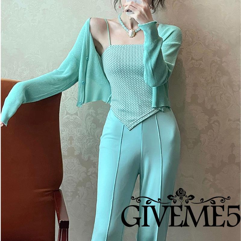 Áo hai dây cổ vuông họa tiết sọc thời trang quyến rũ cho nữ