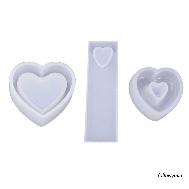 Khuôn Silicone Làm Mặt Dây Chuyền Hình Trái Tim