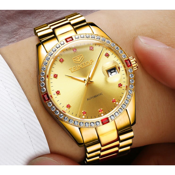ĐỒNG HỒ NAM CHÍNH HÃNG TEINTOP T7007-1 hàng mới,Kính sapphire ,chống xước,Chống nước,máy cơ(Automatic),Bảo Hành 12 Tháng