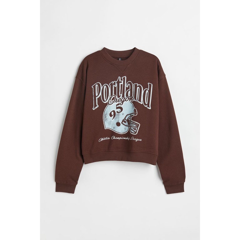 Portland Áo Len Cổ Lọ Màu Nâu SIZE M - XXL - Cổ Thuyền Gần Hơn Nhăn