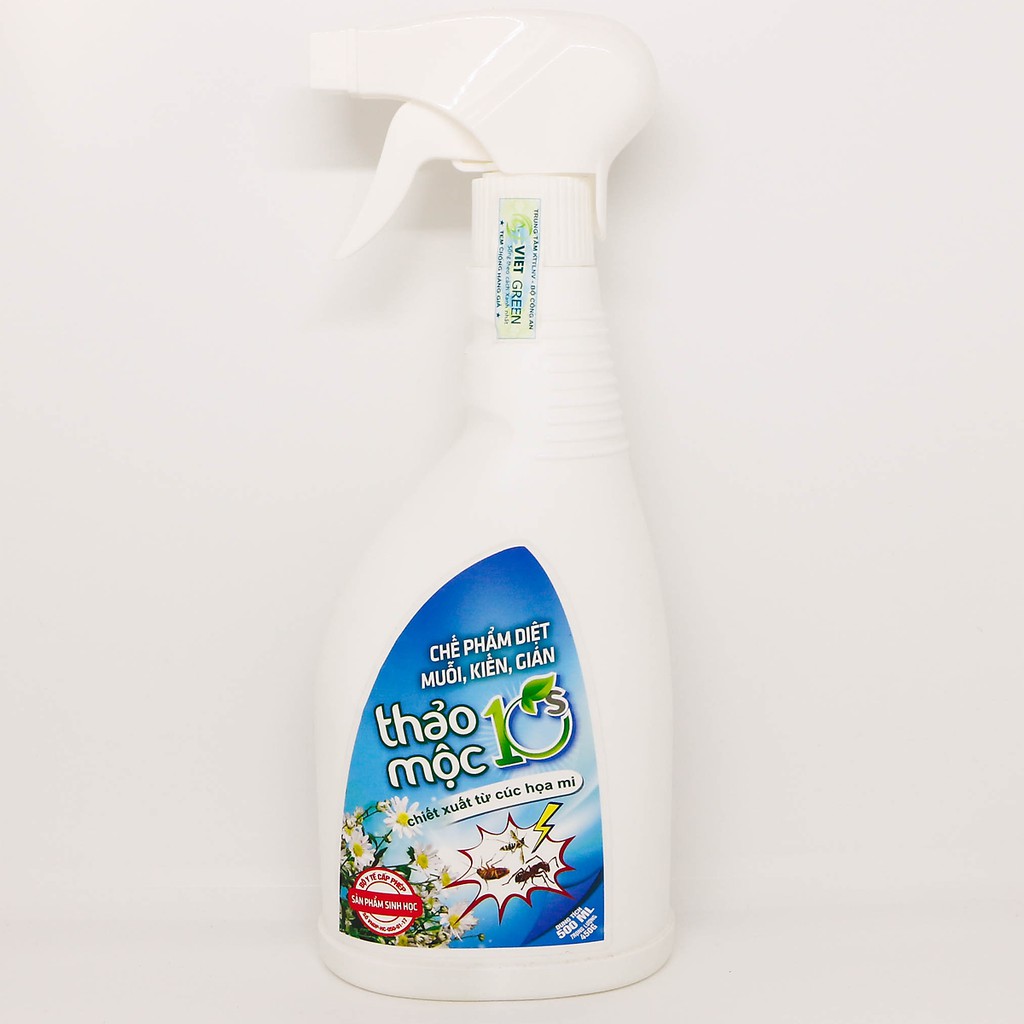 Xịt diệt côn trùng 100% sinh học (muỗi, kiến, gián,mối). Thảo mộc 10s (500ml) - VietGreen