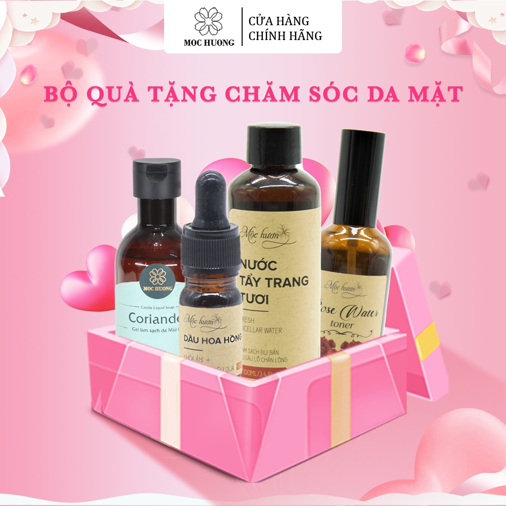 Set quà tặng chăm sóc da hữu cơ Mộc Hương chiết xuất từ nguyên liệu tự nhiên phù hợp với nhiều loại da