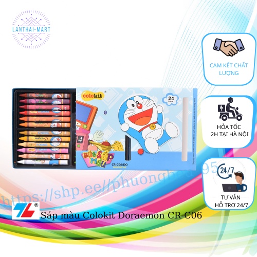 [CHÍNH HÃNG] Sáp màu Colokit Doraemon CR-C06 24 Màu