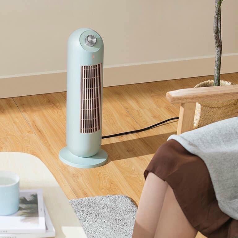 Quạt sưởi gốm - máy sưởi điện BEAR dáng đứng công suất 2000W màu xanh
