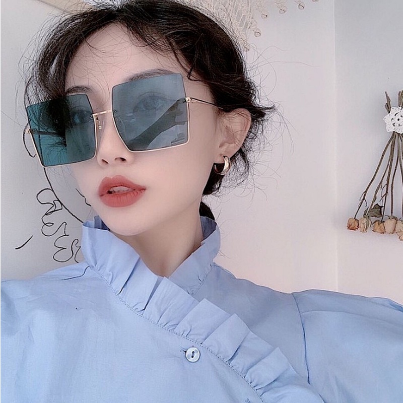 (AIMURUSI) COD Kính Mát Gọng Vuông Lớn Thiết Kế Mới Cao Cấp Thời Trang
