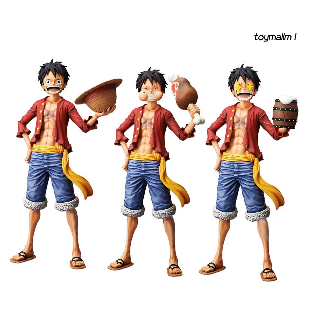 toymall Kids Anime Cartoon One Piece Luffy Figure Model Toys Set Display Mold Ornaments