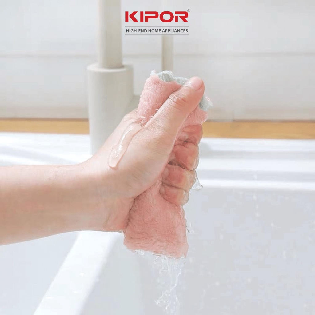 Khăn lau bếp đa năng KIPOR 2 mặt tiện dụng - Siêu thấm nước, mềm mịn, kháng khuẩn - Dễ giặt sạch, phơi nhanh khô