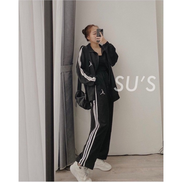 Set bộ quần áo nỉ người chạy ( áo khoác nỉ quần bom )