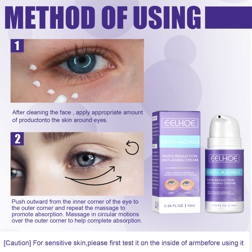 Kem Dưỡng Da Mắt Chống Lão Hóa Xóa Mờ Nếp Nhăn / Bọng Mắt Làm Trắng Dưỡng Ẩm Làm Săn Chắc Da