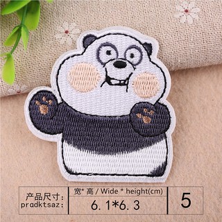Miếng vá ủi thêu trang trí hình gấu trúc