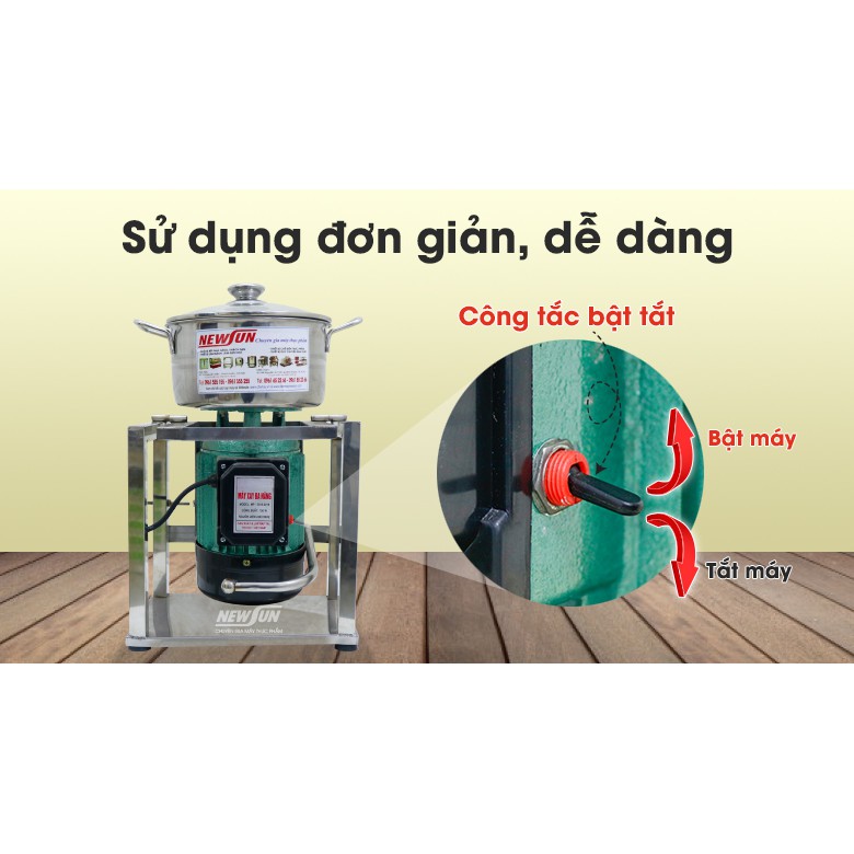 Máy Xay Thịt Làm Giò Chả Mini 0,5 Kg/Mẻ NEWSUN - Quà Tặng Phụ Kiện