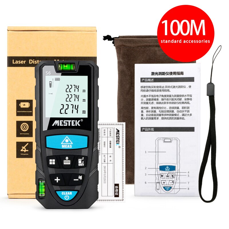 Máy Đo Khoảng Cách laser MESTEK S6 50M 70M 100M