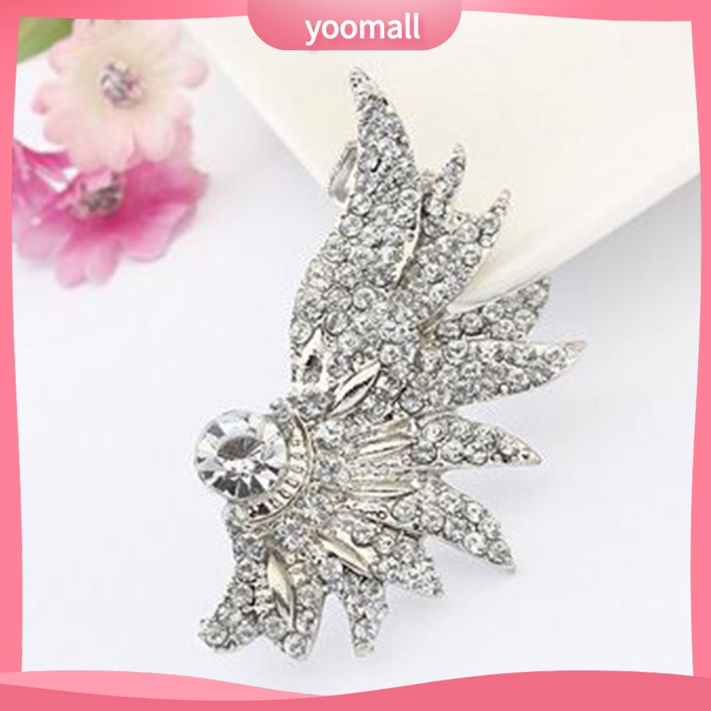 1 Khuyên Vành Tai Hình Đôi Cánh Đính Đá Thời Trang Cho Nữ