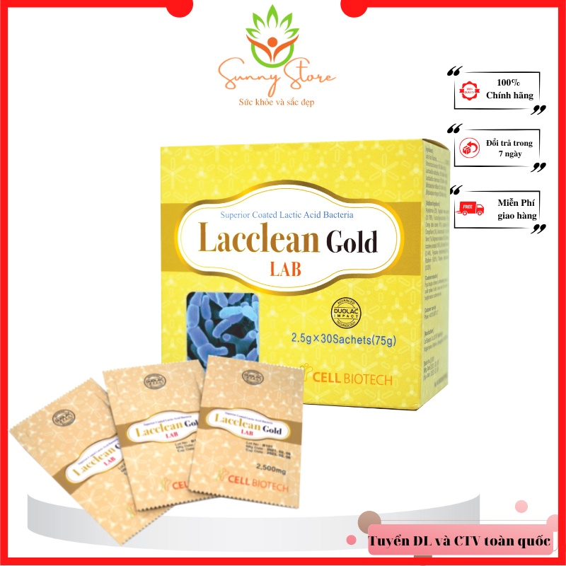 Men vi sinh LACCLEAN GOLD bổ sung lợi khuẩn hỗ trợ tiêu hoá đường ruột - SUN STORE