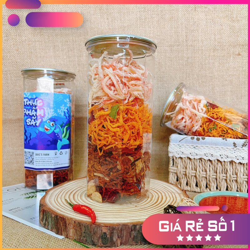 Khô mix 3 vị  300g Eric's Food, ăn vặt Sài Gòn siêu ngon, giá rẻ