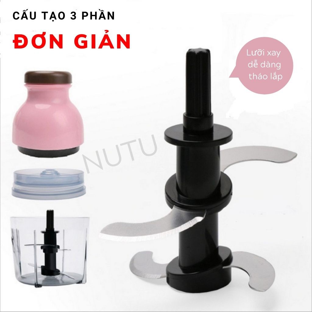 Máy Xay Sinh Tố, Máy Xay Thịt Mini Tiện Dụng Cho Gia Đình