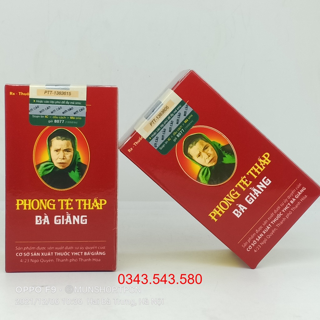 Phong Tê Thấp Bà Giằng hỗ trợ trong đau vai gáy, tê buồn chân tay, viêm đa khớp dạng thấp