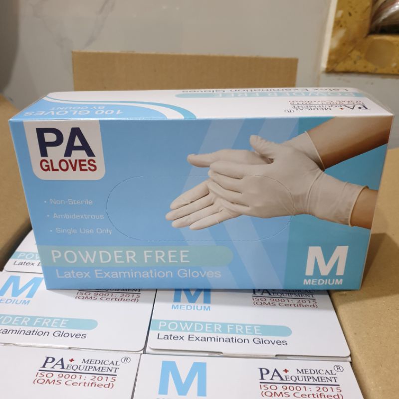 Găng tay cao su y tế latex không bột PA Gloves
