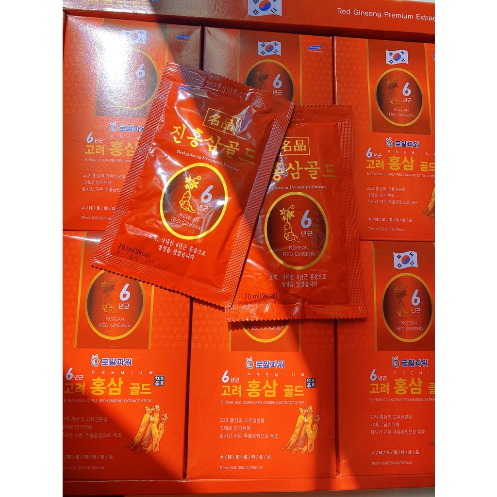 [Korean Ginseng] Nước Hồng Sâm 6 Năm Tuổi Hàn Quốc Hỗ Trợ Sức Khỏe - Lẻ 1 Gói