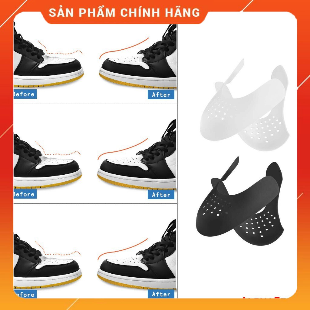 Bộ Lót Bảo Vệ Mũi Giày Shoe Shield (Loại 1, Nhựa Mềm) - Miếng Độn Chống Nhăn, Giữ Dáng Mũi Giầy Thể Thao Sneaker Shield