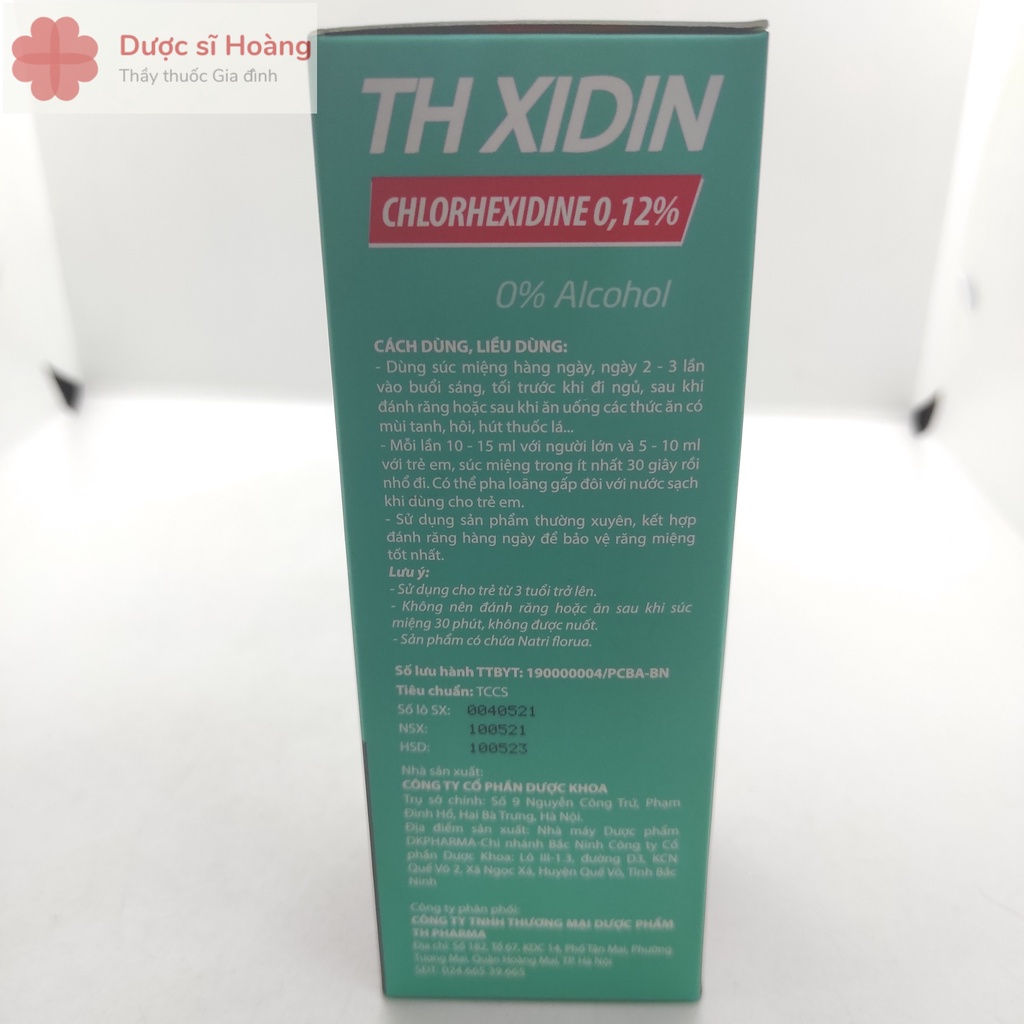 Nước Súc Miệng Họng TH XIDIN 250ml