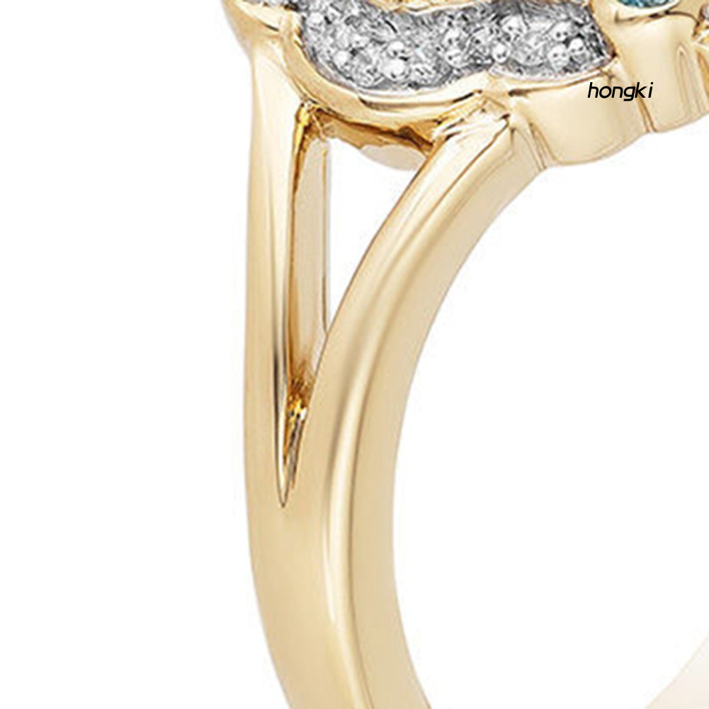 Nhẫn Đính Đá Xanh Thời Trang Cho Nữ