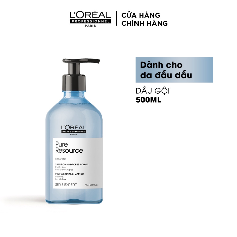 ✅✅ Hàng_Chính_Hãng_100% Dầu gội chăm sóc da đầu nhờn L'oreal Professionnel Pure Resource 500ml