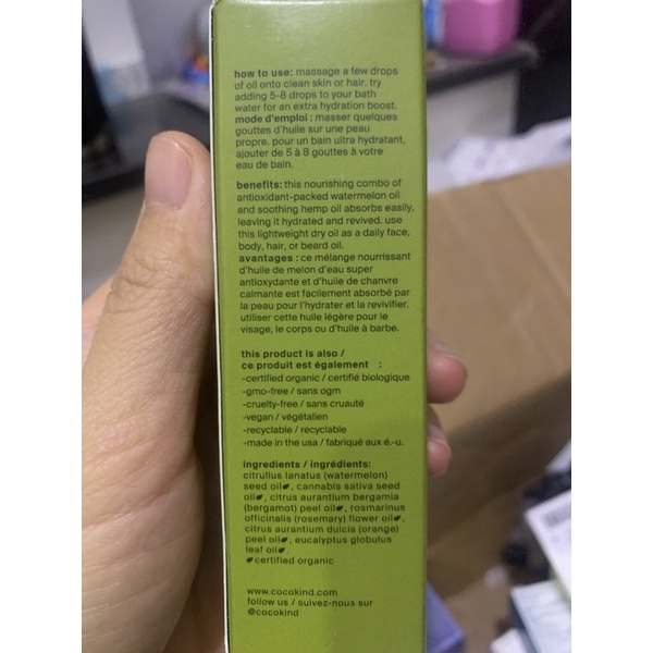 Cocokind dầu dưỡng Watermelon 30ml