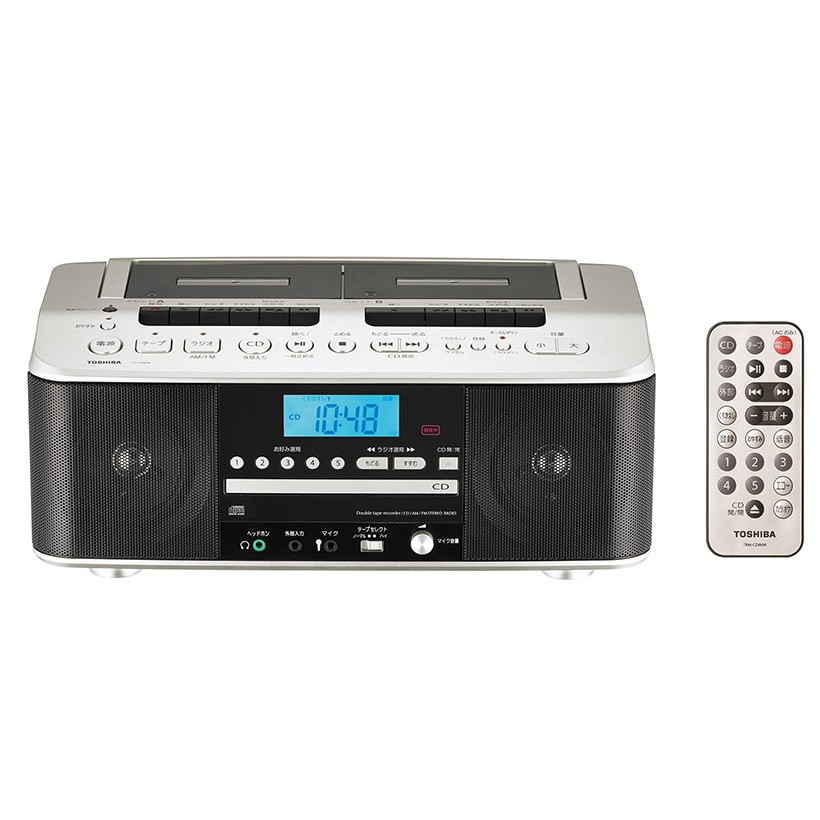 Đài Radio, CD, Cassette 2 cửa băng Toshiba TY-CDW99 - Hàng SX cho thị trường nội địa Nhật chạy điện 100V (Kèm đổi nguồn)