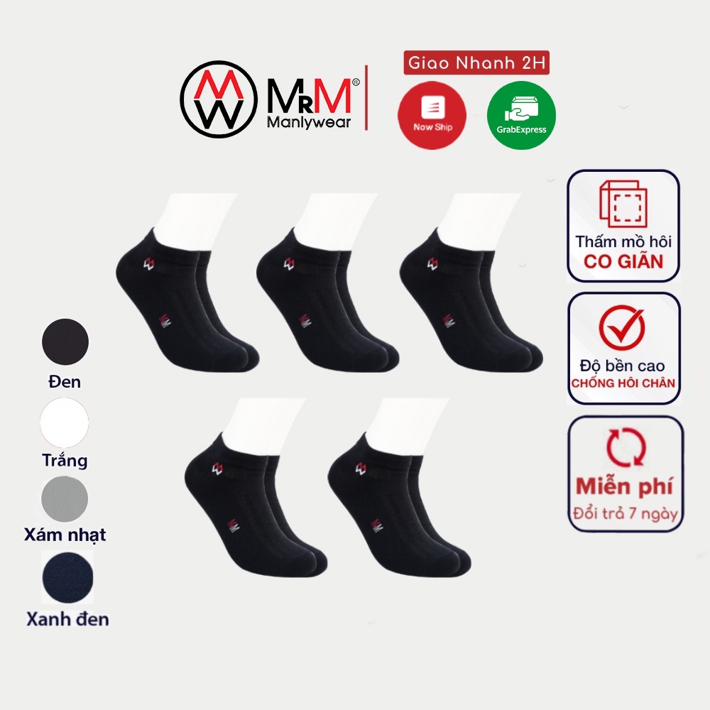 Hộp 5 đôi tất nam cổ ngắn cotton MRM Manlywear CM