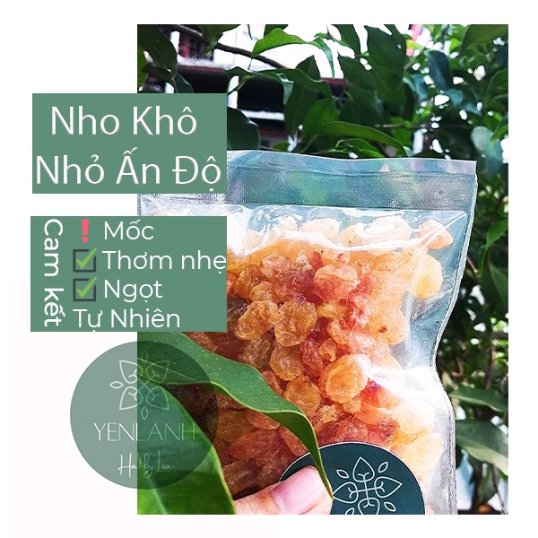 Nho Khô Vàng Nhỏ Chua Ngọt Tự Nhiên- Nguyên Liệu tạo ngọt và Ăn Vặt 100gr-200gr-500gr Yenlanhnatural