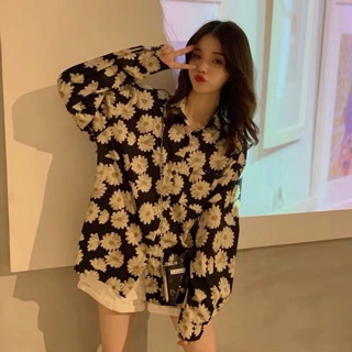 Áo Sơ Mi Hoa Cúc Trắng Ulzzang