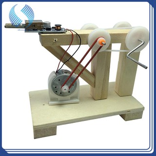 Brightric DIY Dynamo Generator Model Wood Invention Science Experiment Assemble Toys