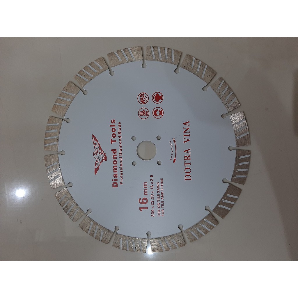 Lưỡi cắt đá xanh rêu, đá granite, đá mỹ nghệ Dotra 230 cắt đá cứng nhất