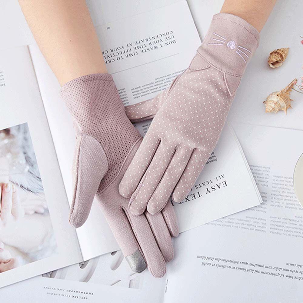 AROMA Găng Tay Lái Xe Cotton Mỏng Chống Nắng Cho Nữ