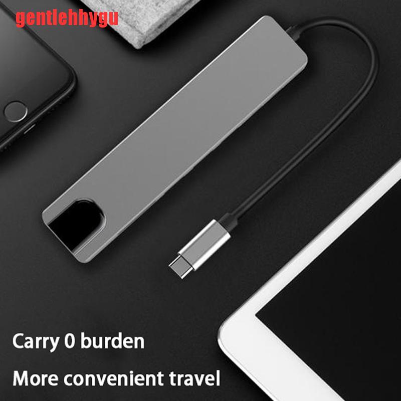 Bộ Chuyển Đổi 6 Trong 1 Usb Hub Type C Sang Usb 3.0 Hdmi 1000mbps Rj45