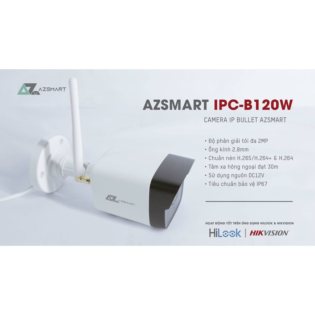 Camera IP Azsmart IPC-B120W độ phân giải 2.0MP của Hilook | BigBuy360 - bigbuy360.vn