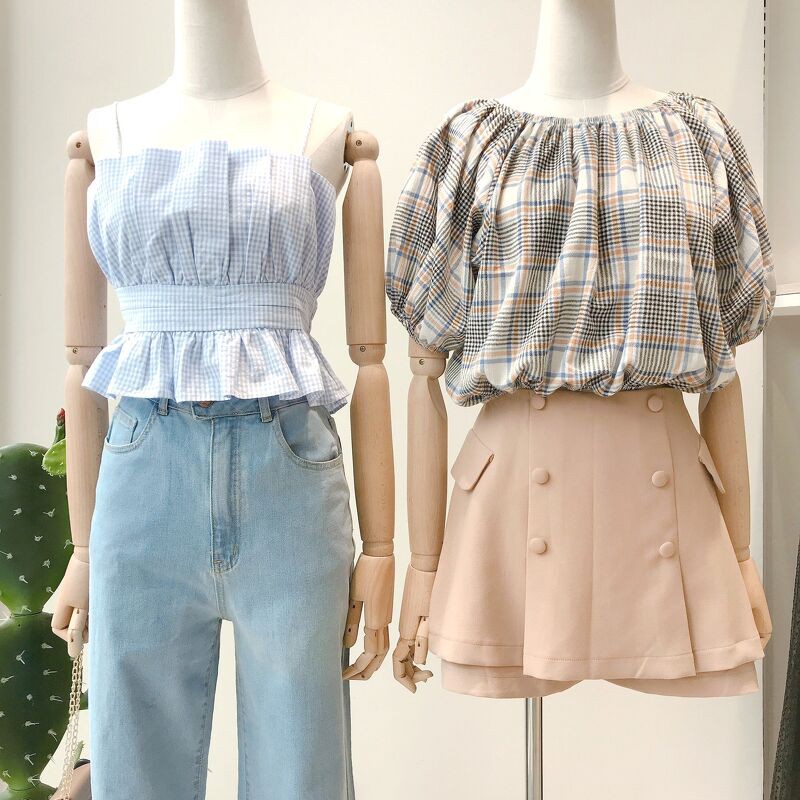 Áo croptop tay raglan cổ tròn MIEU - HMR02_Caro