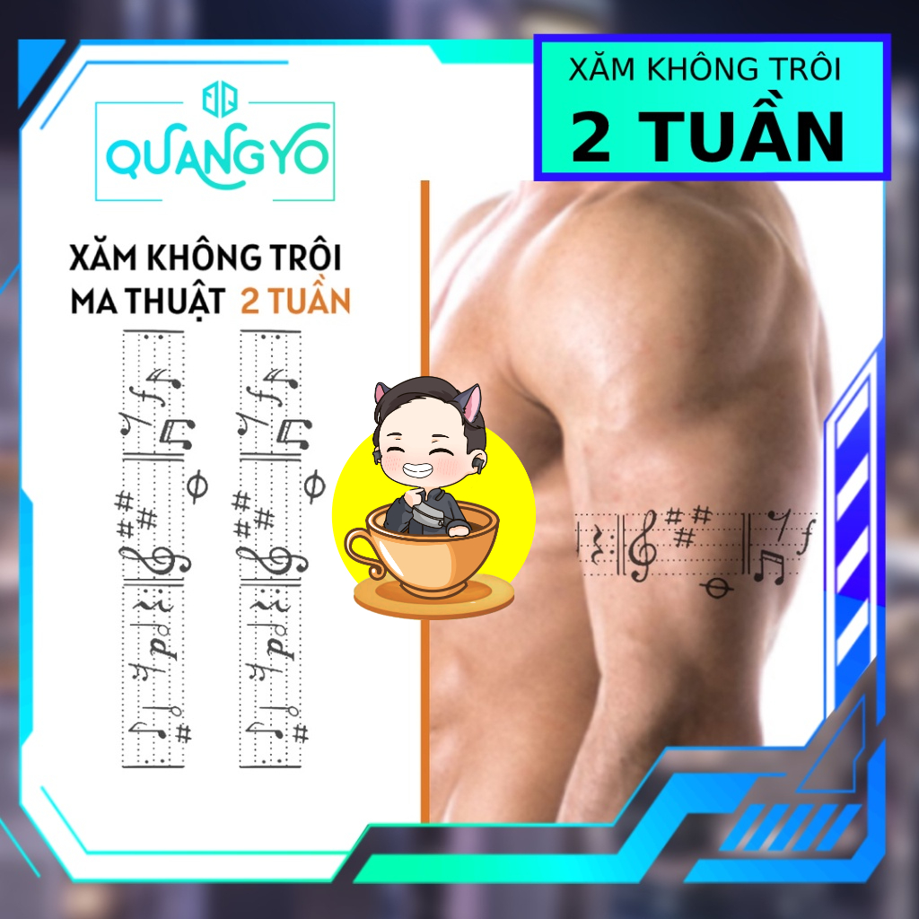 Hình xăm không trôi cuốn cánh tay, quấn cổ tay, âm nhạc, khuông nhạc, nốt nhạc, Xăm giống Inkaholic