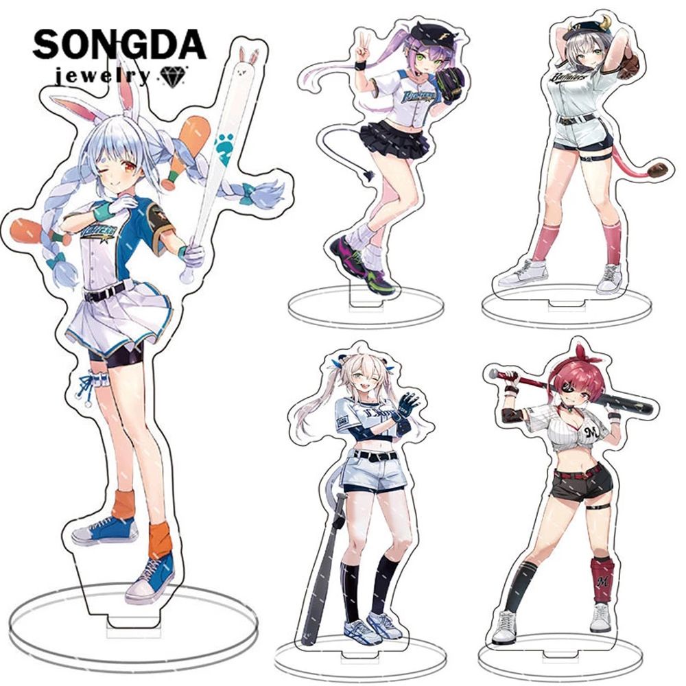 Mô hình nhân vật anime Holive Vtuber bằng acrylic trong suốt kèm giá đỡ trưng bày