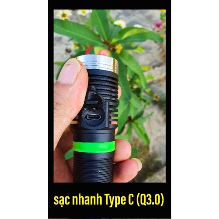 Đèn pin starfish Z2c xhp50.2 nhỏ gọn sáng mạnh 4000 lumen sạc nhanh typeC 3.0