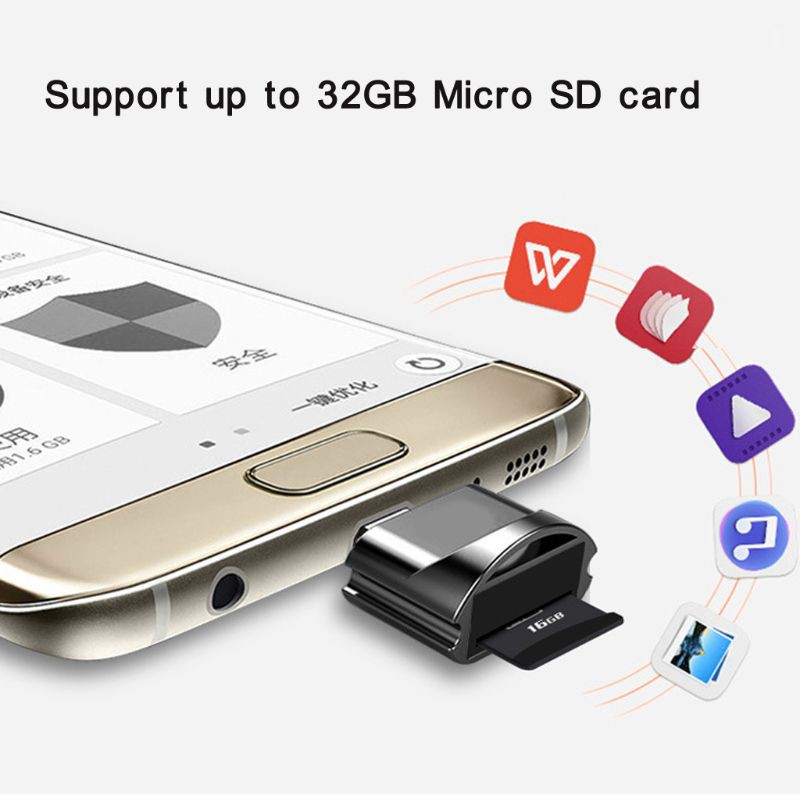 Đầu Đọc Thẻ Nhớ Micro Sd / Tf Micro Usb 2.0 Cho Điện Thoại Samsung Xiaomi Huawei Android