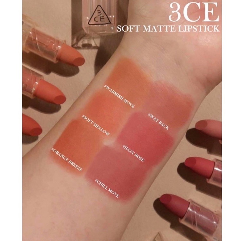 Son Thỏi 3ce Soft Matte Lipstick Warm Cool