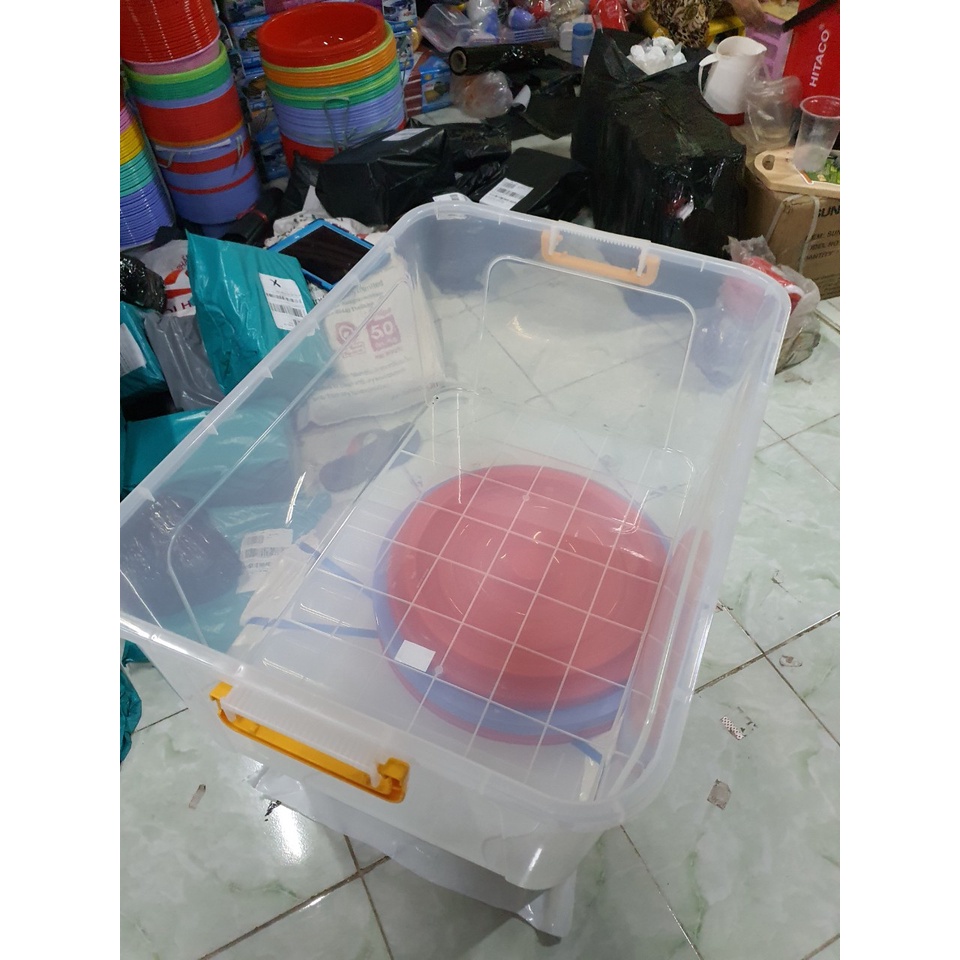 Thùng nhựa trong đựng đồ Duy Tân size lớn 45L/55/90L
