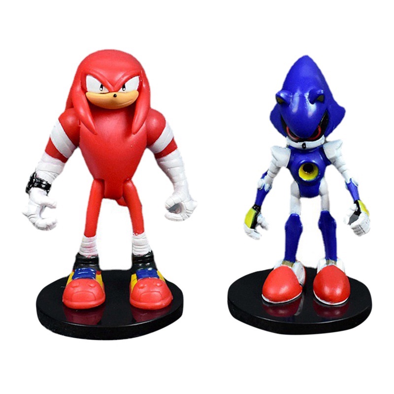Bộ 6 Mô Hình Nhân Vật Sonic the Hedgehog Bằng Kim Loại Kèm Hộp Quà