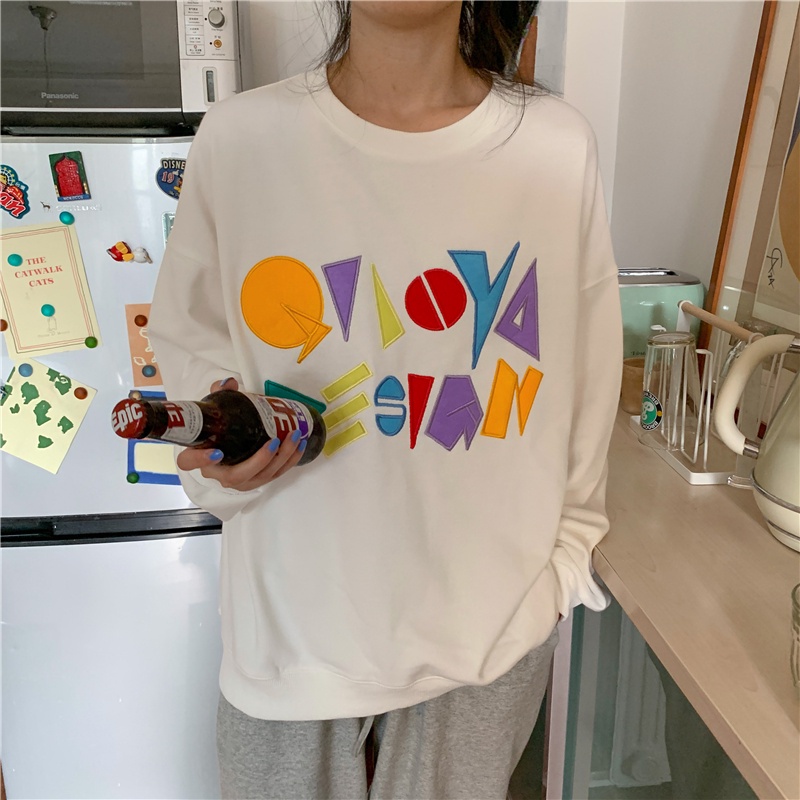 Áo Nỉ Nữ Dài Tay Cổ Tròn Thời Trang Hàn Quốc Mới | BigBuy360 - bigbuy360.vn
