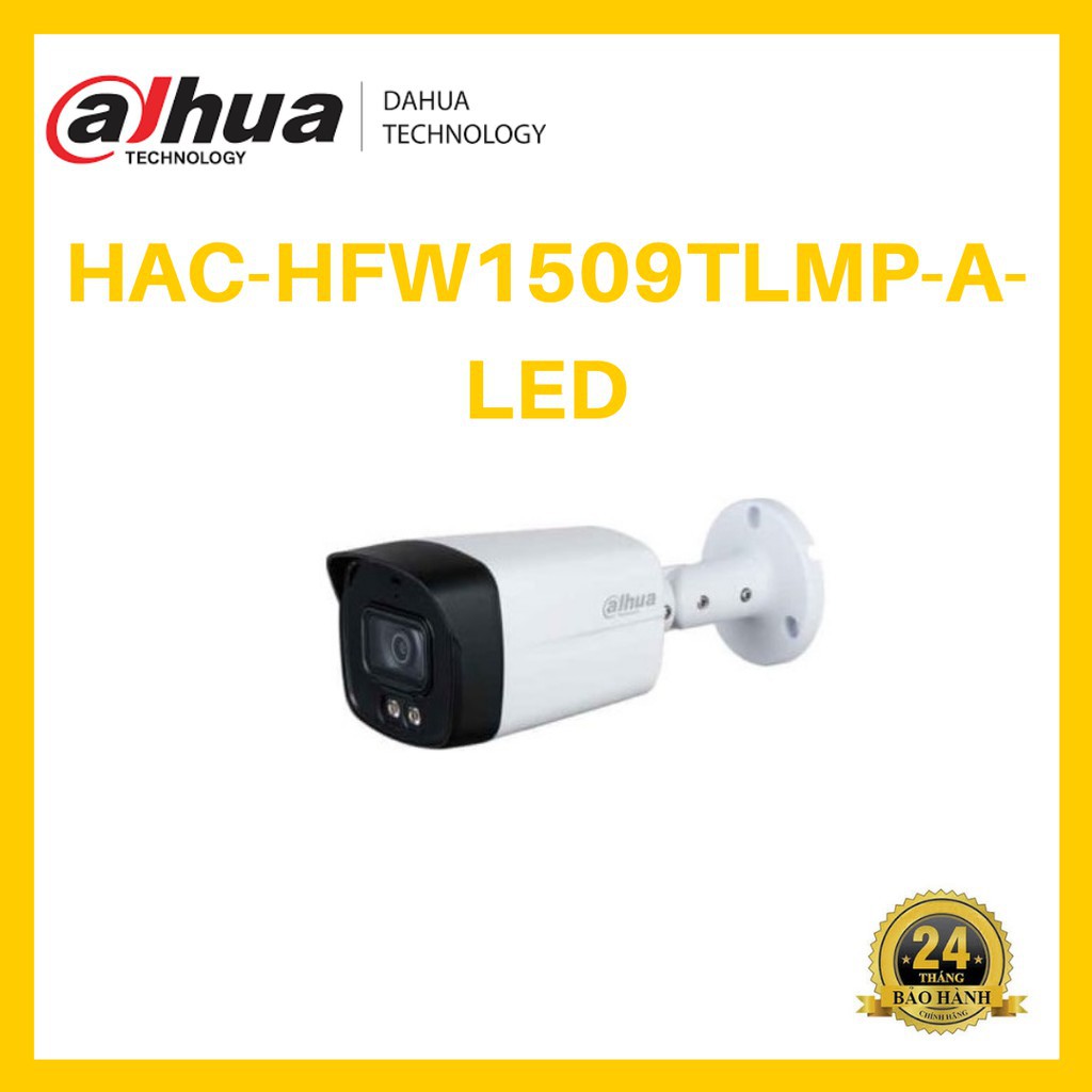 Camera analog CVI 2MP DAHUA HFW1509TLMP-A-LED, fullcolor có màu ban đêm, có mic (chính hãng DahuaVN)