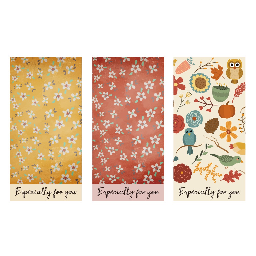 Tem niêm phong cảm ơn, nhãn dán thank you, tem cảm ơn thiết kế hoa lá vintage xinh xắn