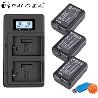 Pin Sạc Palo 2000mah Np-Fw50 Np Fw50 Npfw50 Akku + Lcd Dành Cho Sony Alpha A6500 A6300 A7 7r A7R A7R Ii A7Ii Nex-3 Nex-5
