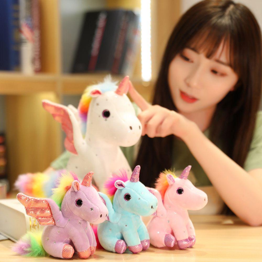 Thú Nhồi Bông Hình Kỳ Lân Hoạt Hình 14 / 22 / 30cm Trang Trí Phòng Bé